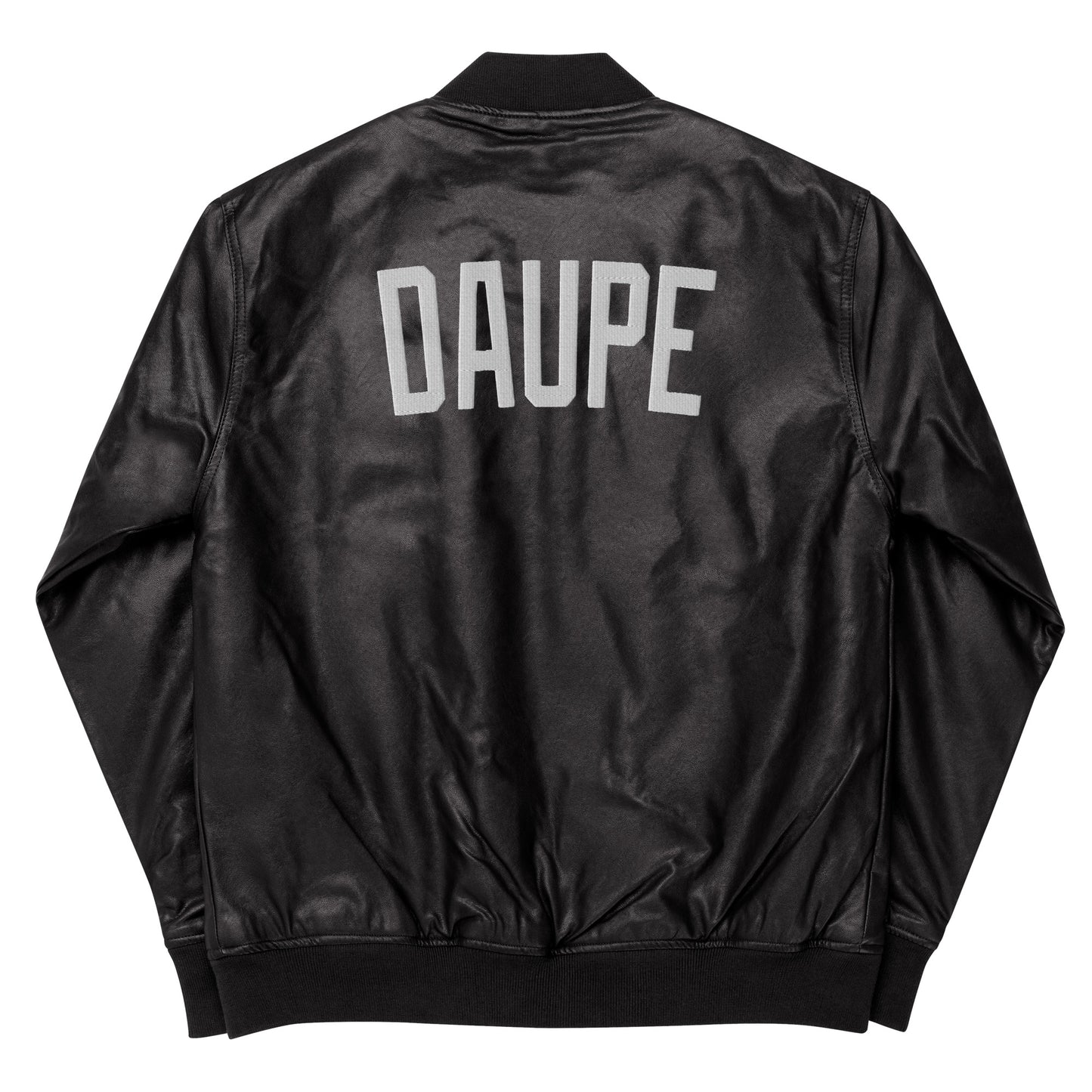 Daupe Vegan Leather Bomber Jacket